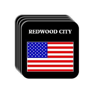  US Flag   Redwood City, California (CA) Set of 4 Mini 