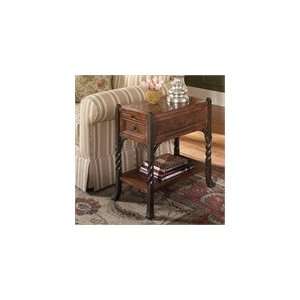   Medley Chairside Table with Twisted Metal Accents