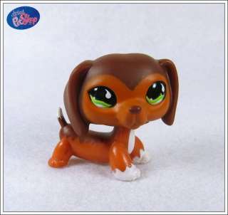 Littlest Pet Shop #675 caramel brown DACHSHUND RARE  