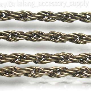 30M Bronze Twist Link Pattern Necklaces Chains 130235  