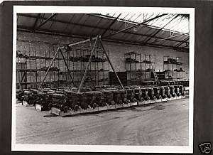 WWII Photograph Engine Rows Mercedes Benz? Germany  