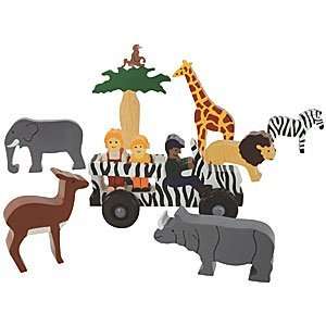  ImagiPlay African Safari Wooden Playset Toys & Games