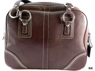   Mahogany/Brown Leather Satchel Handbag Work Bag 885135788449  