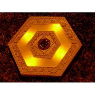 New Solar Lighted Path Stepping Stone w/4x Amber LEDs H  