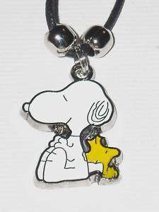 SNOOPY & WOODSTOCK Metal Charm Necklace Color NEW  