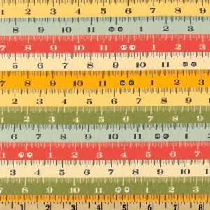   Made Tape Measure Coral/Teal Fabric By The Yard Arts, Crafts & Sewing