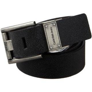   Klein Mens Vintage Leather 4 In 1 Reversible Belt by Calvin Klein