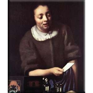   Letter [detail 2] 13x16 Streched Canvas Art by Vermeer, Johannes