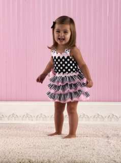 Little Girls Ribbon Ruffle Sun dress Tres Jolie Baby 718540115244 