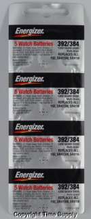 20 pc 392 / 384 Energizer Watch Batteries SR41W /SR41SW  