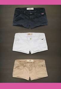   by Abercrombie & Fitch Womens Shorts Navy Khaki White Sz 0 1 3  