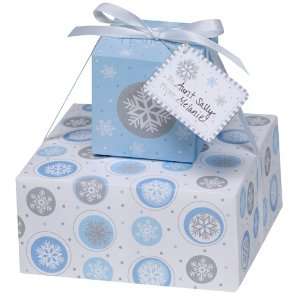  Snowflake Print Stackable Cookie Boxes