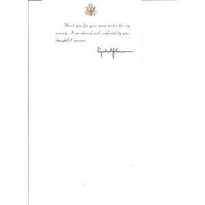   Thank You Card From President Lyndon Baines Johnson 