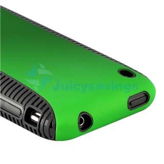   SOFT CASE Green Hard COVER+Privacy Guard For iPhone 3G 3GS 3th  