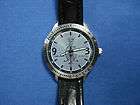AFFLICTION Authentic AF 1001 Avenger Leather Watch Black Silver NEW 