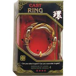 Cast Ring Hanayama   wire brain teaser, metal puzzle  