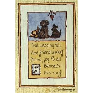    That Wagging Tail Wood Mounted Rubber Stamp