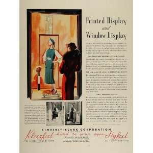   Ad Kimberly Clark Paper Fashion Window Display   Original Print Ad
