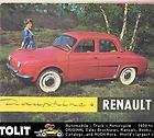 RENAULT DAUPHINE CAR SALES BROCHURE 1959.  