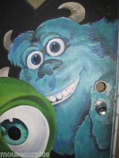 Disney WDW Sulley Mike Hand Painted Monsters Inc. Door  