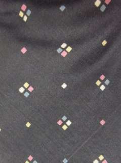 YVES SAINT LAURENT Black Geometric Print Silk Neck Tie  