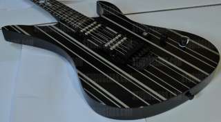 Schecter Synyster Gates Custom Guitar in Black w/ Silver Pinstripes 