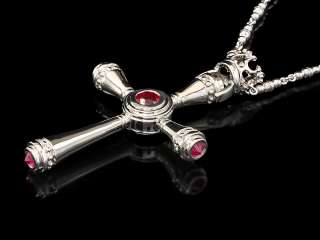 1800 CERTIFIED 925 STERLING SILVER 1.70CT RUBY MENS PENDANT  