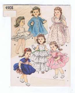 23 Vintage 1955 Doll Pattern 4908   SPECIAL POSTAGE OFFER  