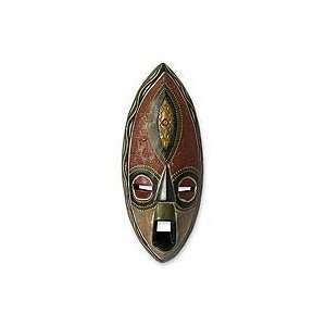  NOVICA Yoruba African wood mask, Spiritual Harvest
