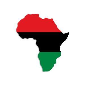  Africa Shaped Pan African Flag Sticker 