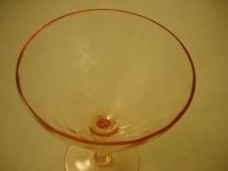 pink depression wine glass set of 4  
