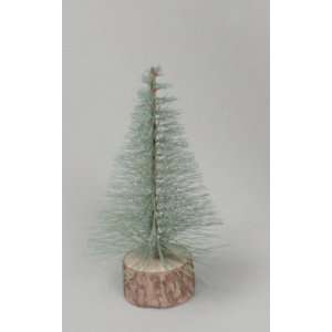   12 Blue Spruce Village Artificial Christmas Trees with Wooden Bases 6