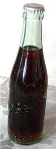   Green Glass, 6 oz. Dr. Pepper Embossed Bottle, Lynchberg, Va.  