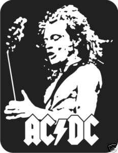 Angus Young ACDC Decal Sticker Car Truck Window Laptop  