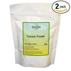 Alternative Health & Herbs Remedies Tumeric Powder, 8 Ounce Bags (Pack 