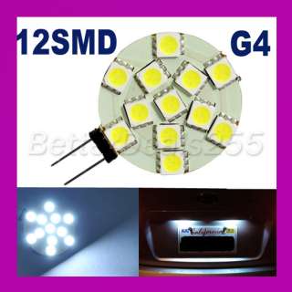 G4 12 5050 SMD LED RV Marine Light Car Bulb Lamp Pure White DC 12V New 