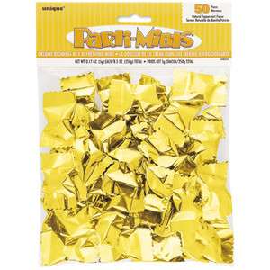   Treats for Party METALLIC SOLID GOLD, 50th ANNIVERSARY   NEW  