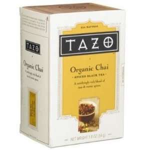 TAZO Organic Chai, Spiced Black Tea, 20 Count Tea Bags (Pack of 3 