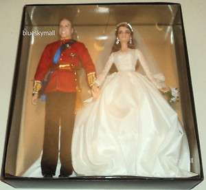 Mattel William and Kate Royal Wedding Giftset Barbie 2012 Gold Label 