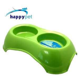  Dog / Cat Twin Feeding Bowl 375ml   Purple, Green or Pearl 