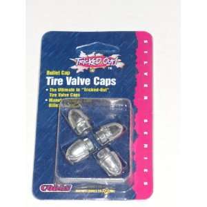 Cobbs Tricked Out Bullet Cap Tire Valve Caps (Silver Series, Pack of 