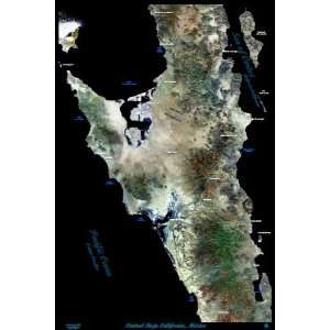  Central Baja California, Mexico The Satellite poster map 
