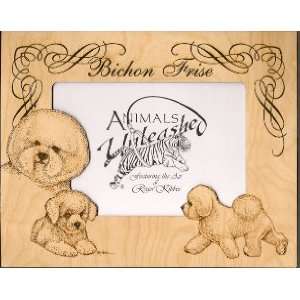   Bichon Frissee Laser Engraved Dog Photo Matte 5 X 7
