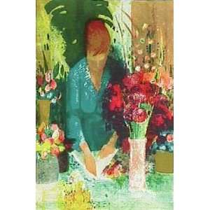  Marchande de Fleurs by Paul Collomb, 20x26