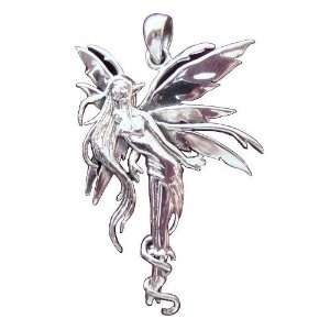 Silver Air Fairy Pendant Art   Faerie Jewelry By Amy Brown 