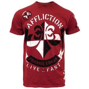Affliction EDGAR SMASH T Shirt Red A6302 NWT FRANKIE EDGAR UFC144 