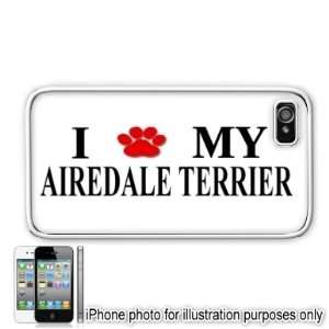  Airedale Terrier Paw Love Dog Apple iPhone 4 4S Case Cover 