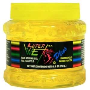  Super Wet Hair Styling Gel Yellow 8.8 oz   Gel Fija Pelo 