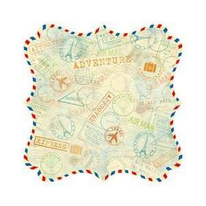   Die Cut Glitter Paper 12X12 Stamp It Airmail Arts, Crafts & Sewing