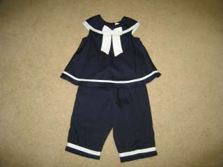 NEW Nautical Sailor Capri Girls Summer Clothes 18m Spring Boutique 
